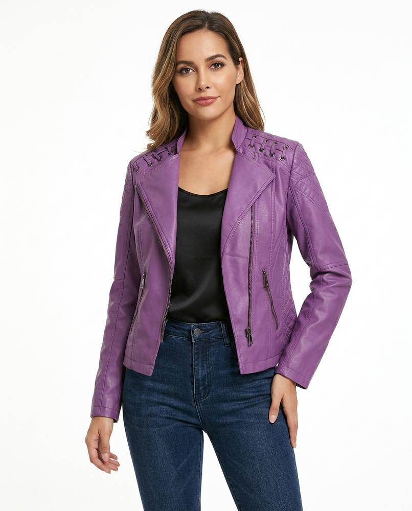 Heidi Outlet - Maron | Asymmetrisch Tailliert Jacke Damen