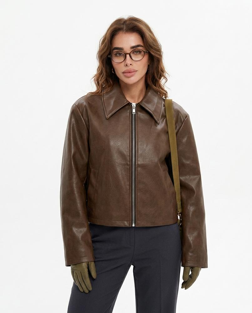 Heidi Outlet - Tasen | Reißverschluss Kunstleder Jacke Damen