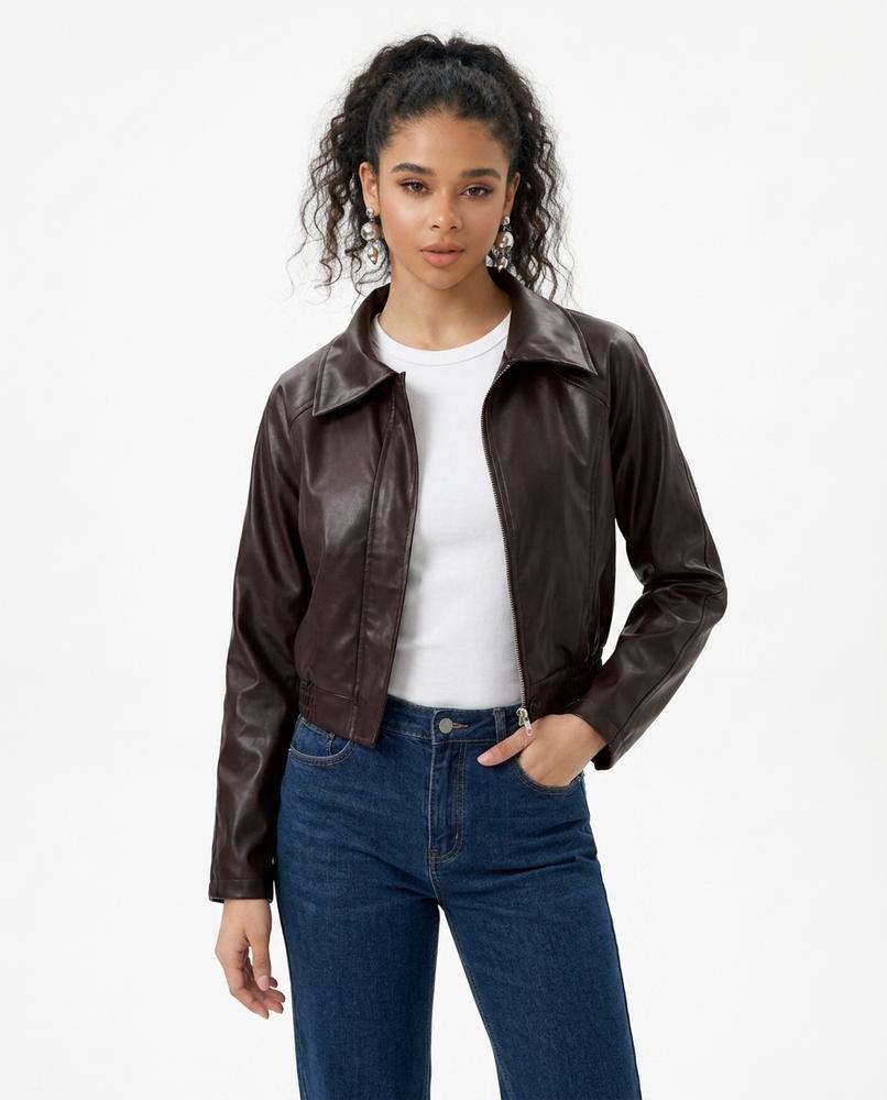Heidi Outlet - Maser | Kurz Geschnittene Glatte Jacke Damen