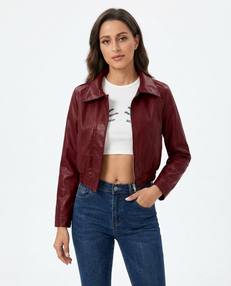 Heidi Outlet - Maser | Kurz Geschnittene Glatte Jacke Damen