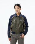 Heidi Outlet - Lysan | Zweifarbige Bestickte Jacke Unisex