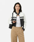 Heidi Outlet - Miken | Bicolor Lederoptik Jacke Damen
