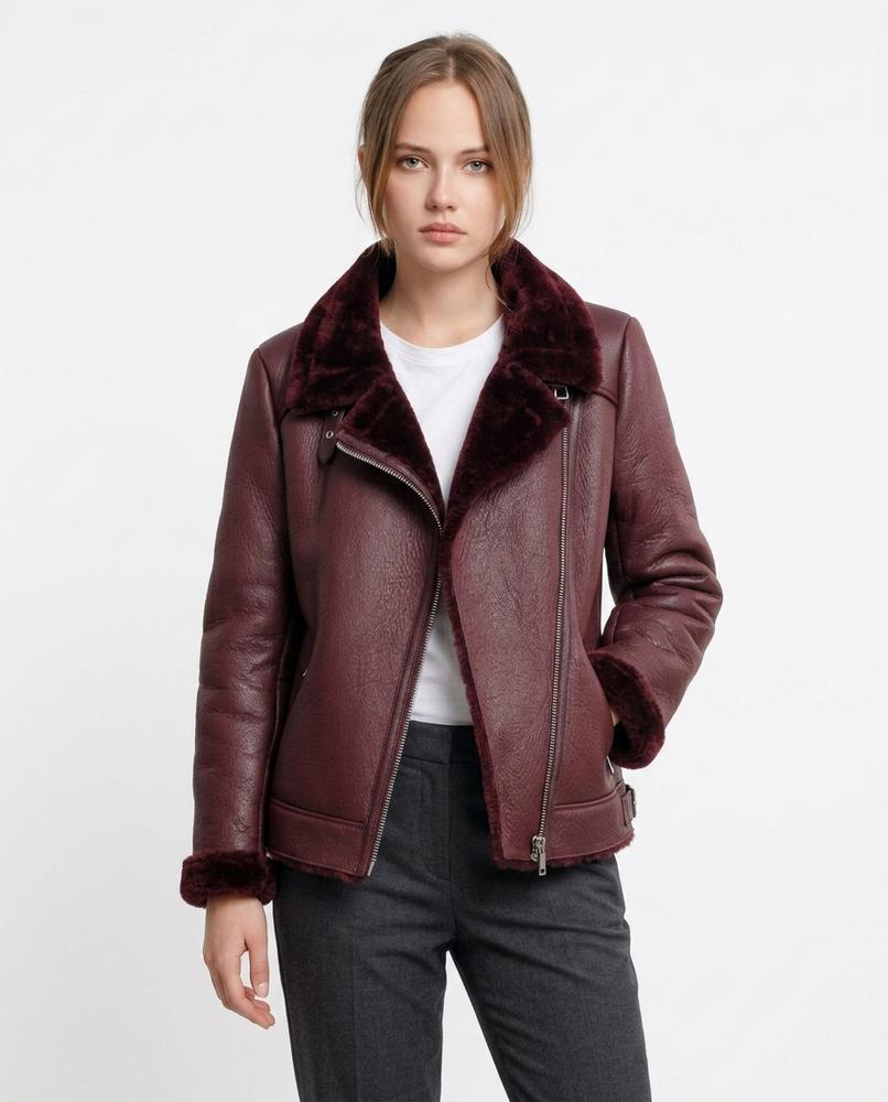 Heidi Outlet - Ledar | Gefütterte Asymmetrische Jacke Damen