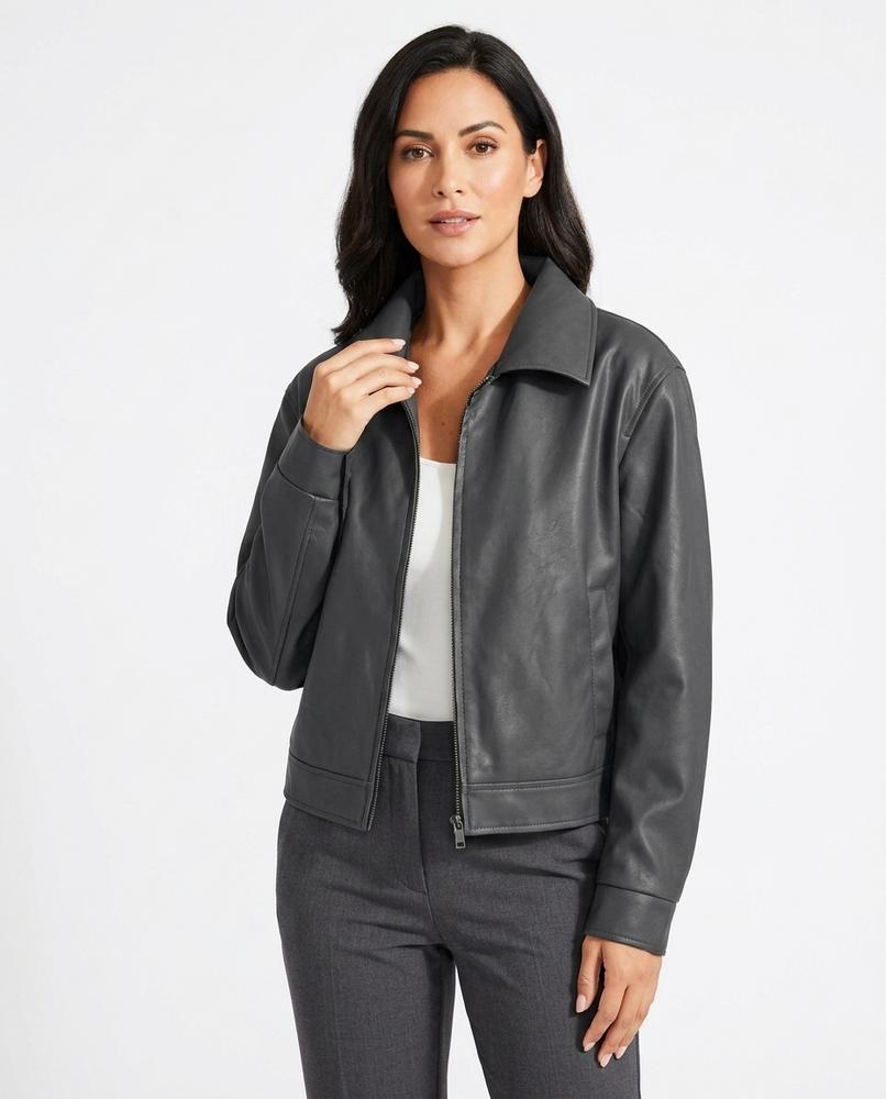Heidi Outlet - Raven | Weit Geschnittene Glatte Jacke Damen
