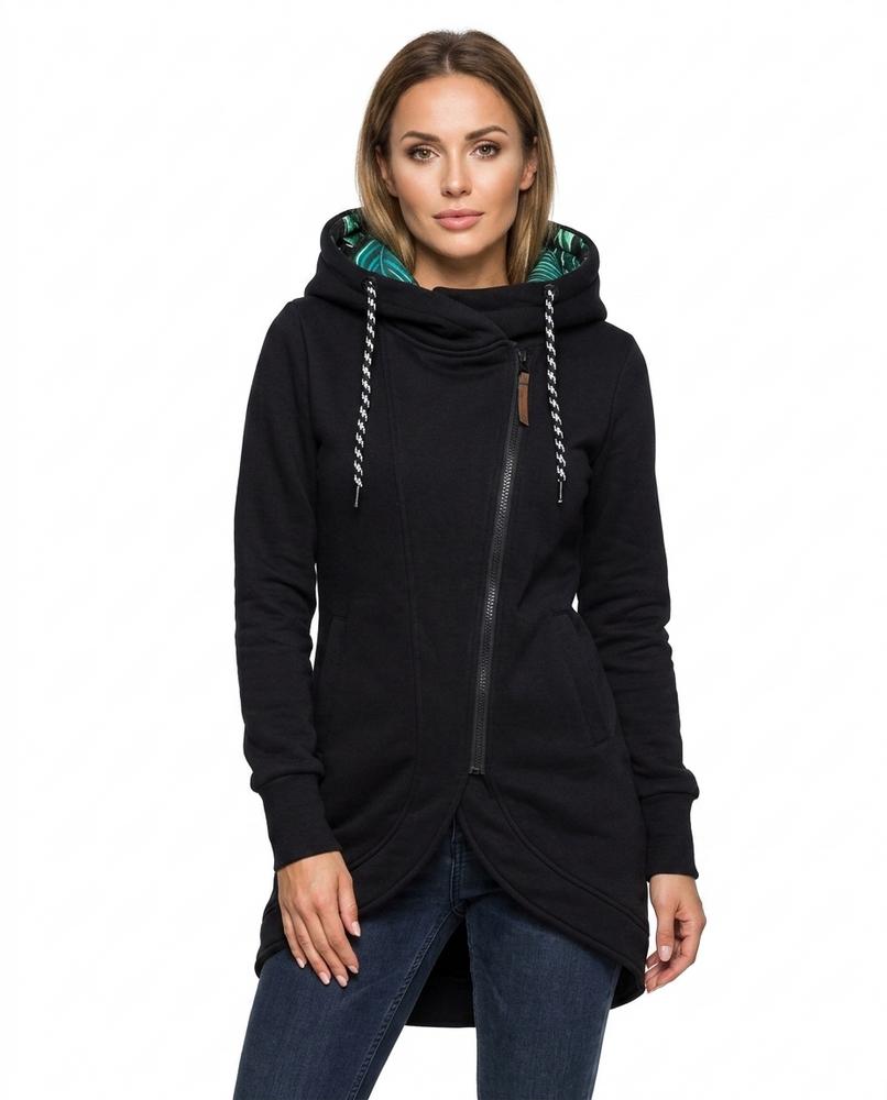Heidi Outlet - Senal | Asymmetrischer Langgeschnittener Hoodie Damen