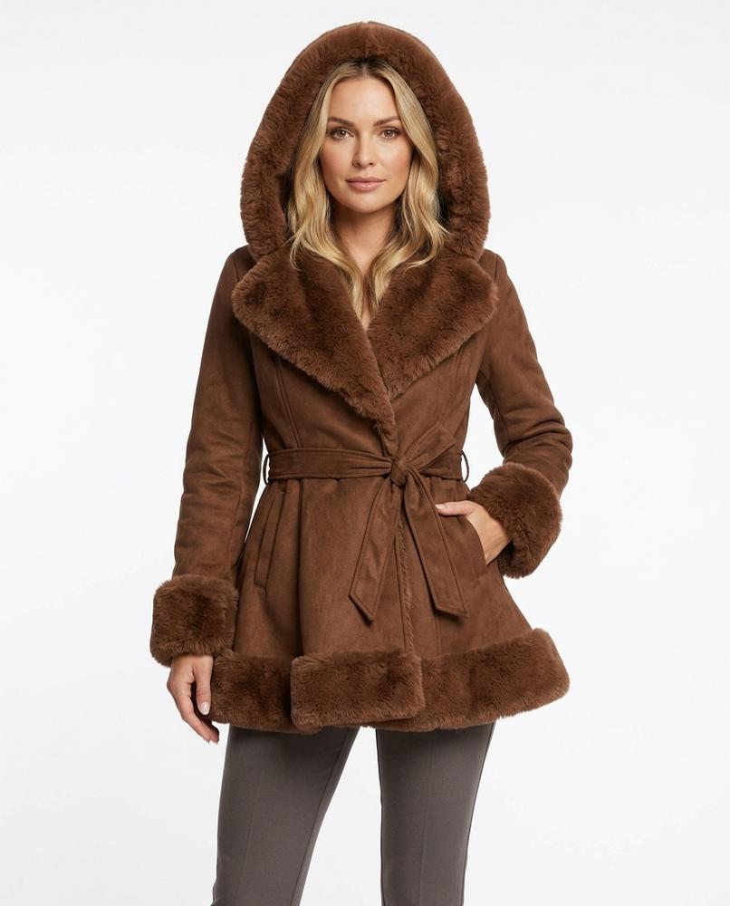 Heidi Outlet - Lolin | Besetzter Gegurteter Mantel Damen
