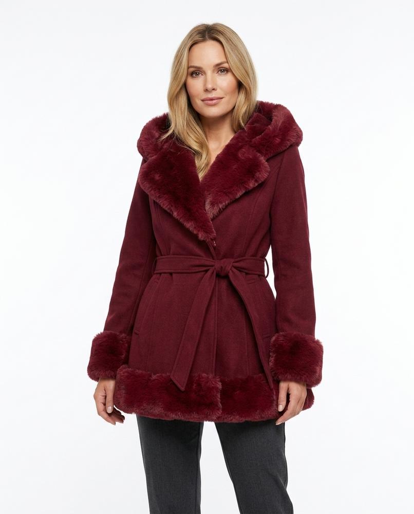 Heidi Outlet - Lolin | Besetzter Gegurteter Mantel Damen