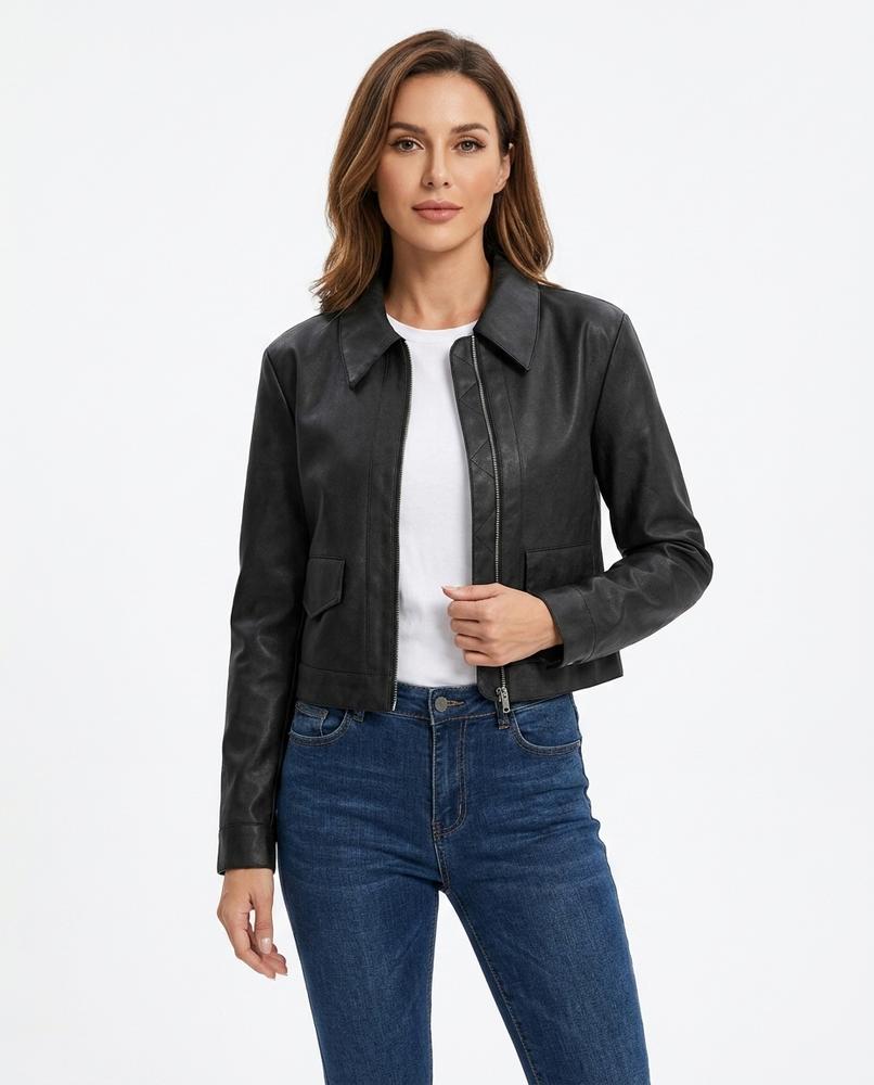 Heidi Outlet - Lylar | Kurzgeschnittene Gekragte Jacke Damen