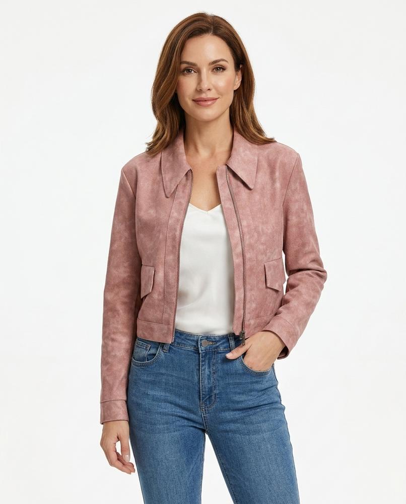 Heidi Outlet - Lylar | Kurzgeschnittene Gekragte Jacke Damen