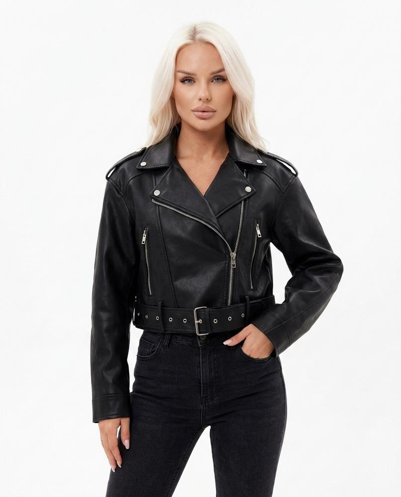 Heidi Outlet - Vasol | Gegürtelte Asymmetrische Jacke Damen