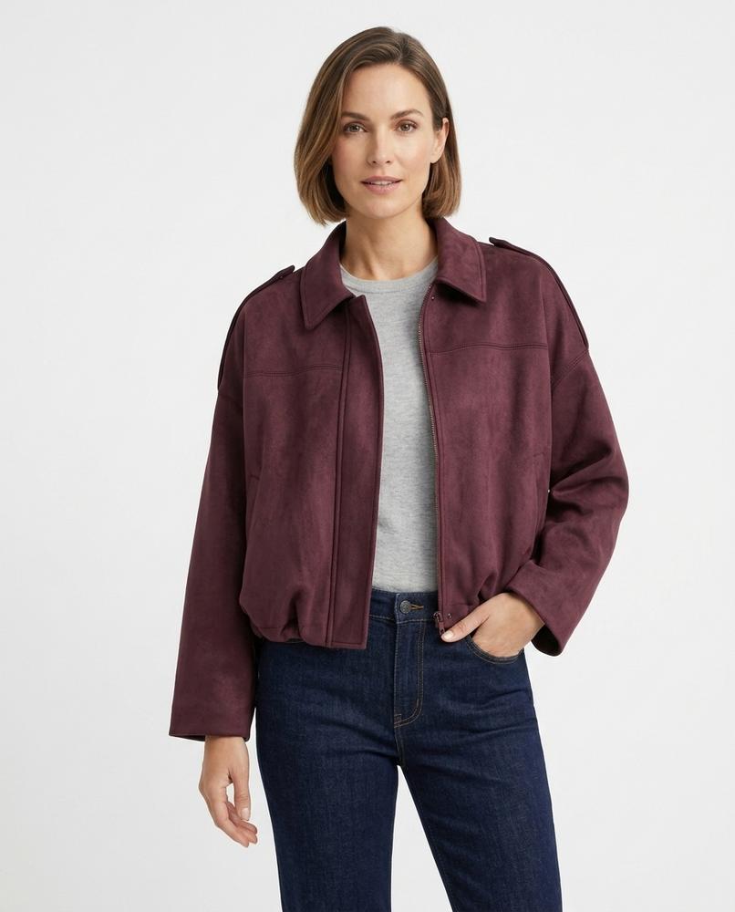 Heidi Outlet - Lylen | Weit Geschnittene Velourslederartige Jacke Herren