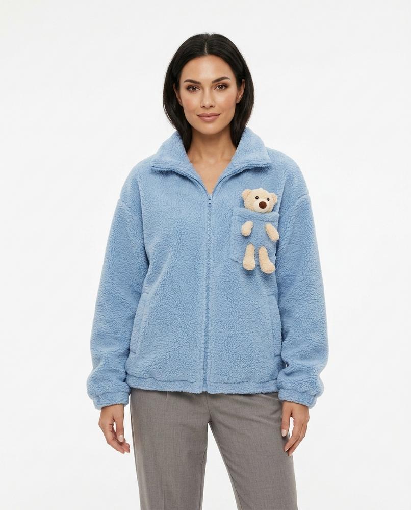 Heidi Outlet - Allin | Plüschige Reißverschließbare Jacke Damen
