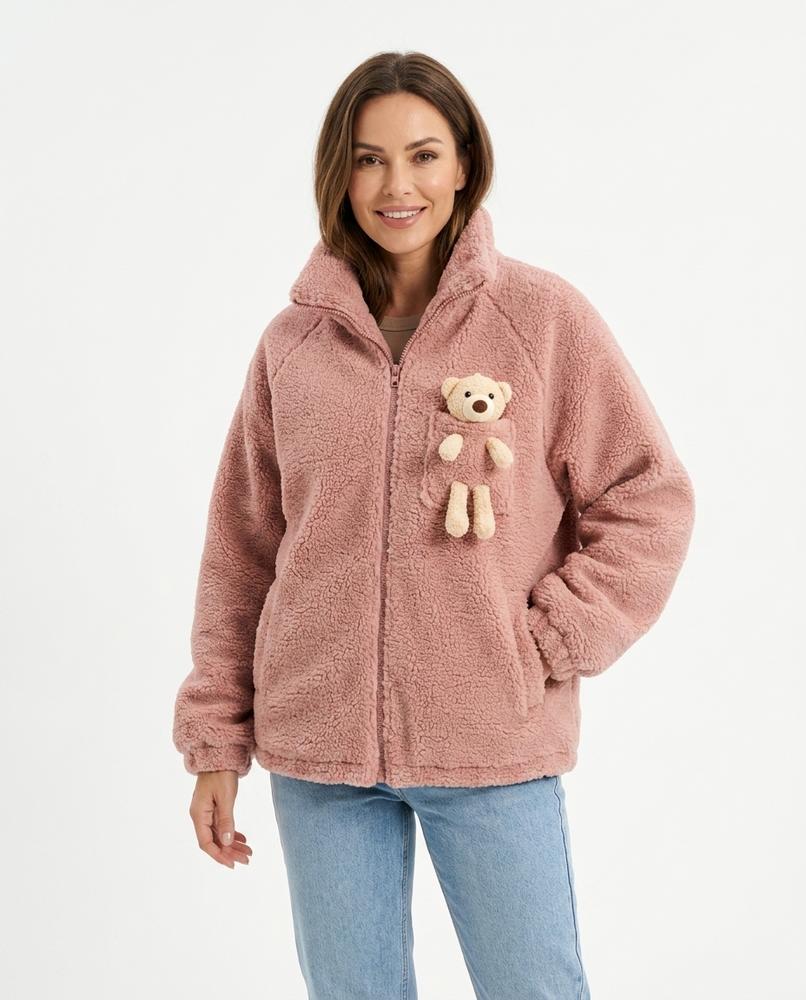 Heidi Outlet - Allin | Plüschige Reißverschließbare Jacke Damen