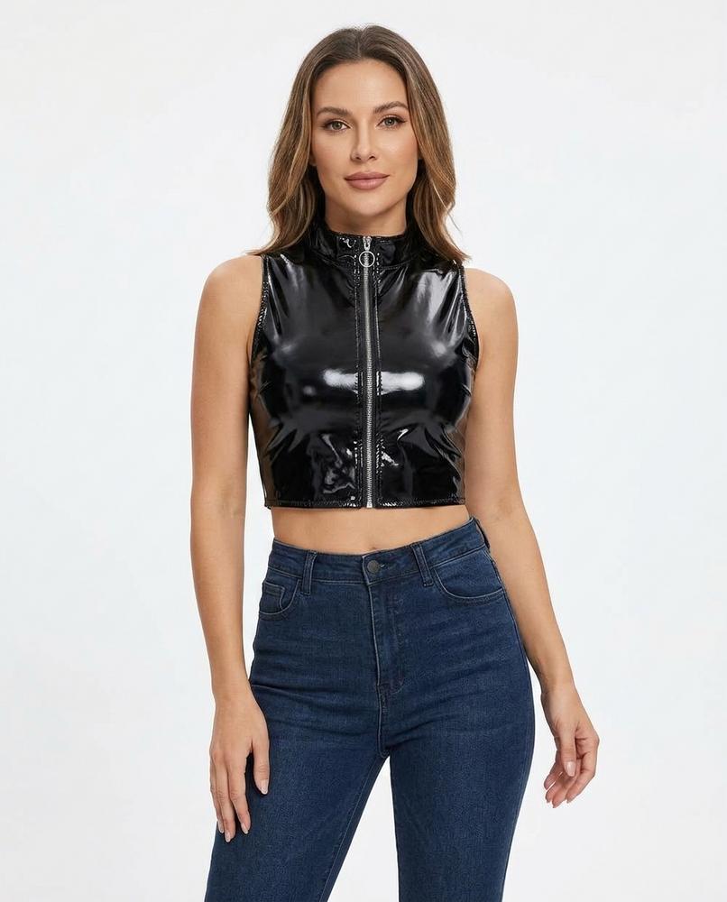 Heidi Outlet - Netir | Glänzendes Ärmelloses Top Damen
