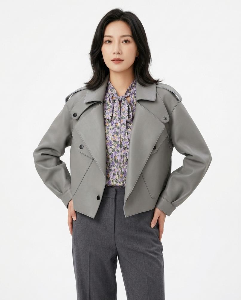 Heidi Outlet - Lelar | Geknöpfte Kurze Jacke Damen
