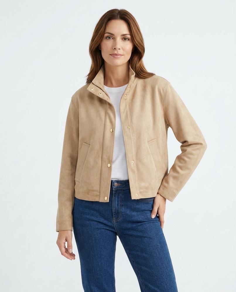 Heidi Outlet - Dalen | Veloursartige Geknöpfte Jacke Damen