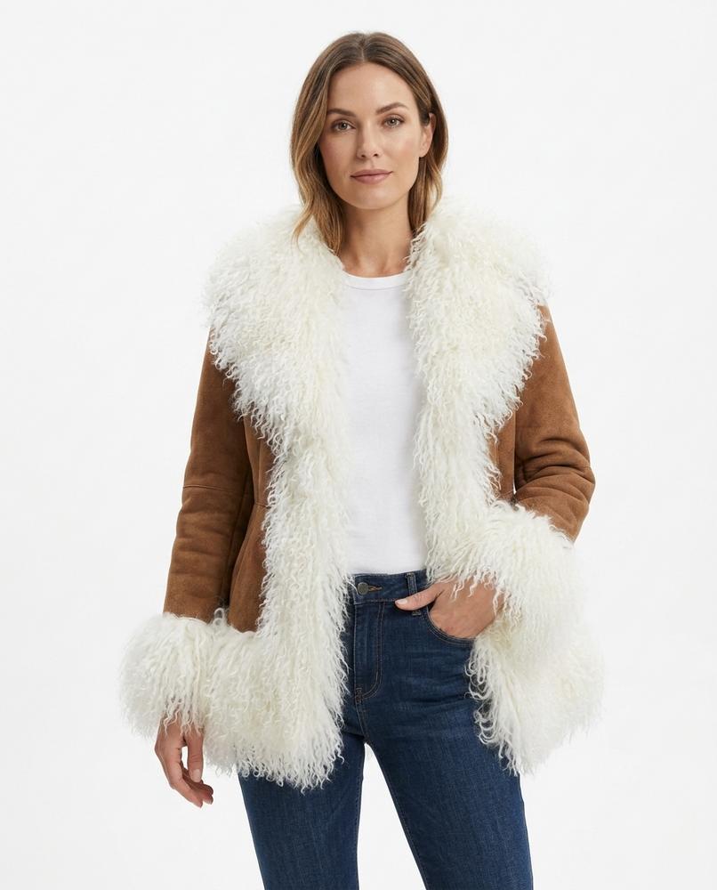 Heidi Outlet - Riven | Besetzte Wildlederartige Jacke Damen