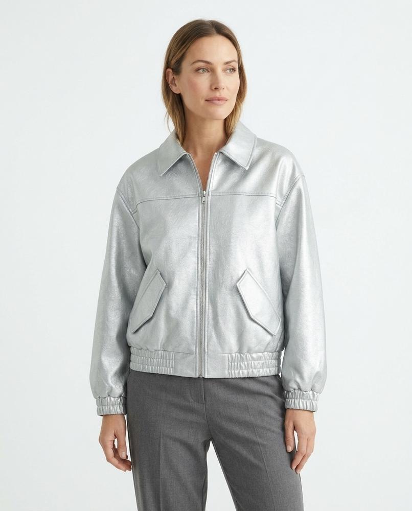 Heidi Outlet - Lomor | Glatte Gezipte Jacke Damen