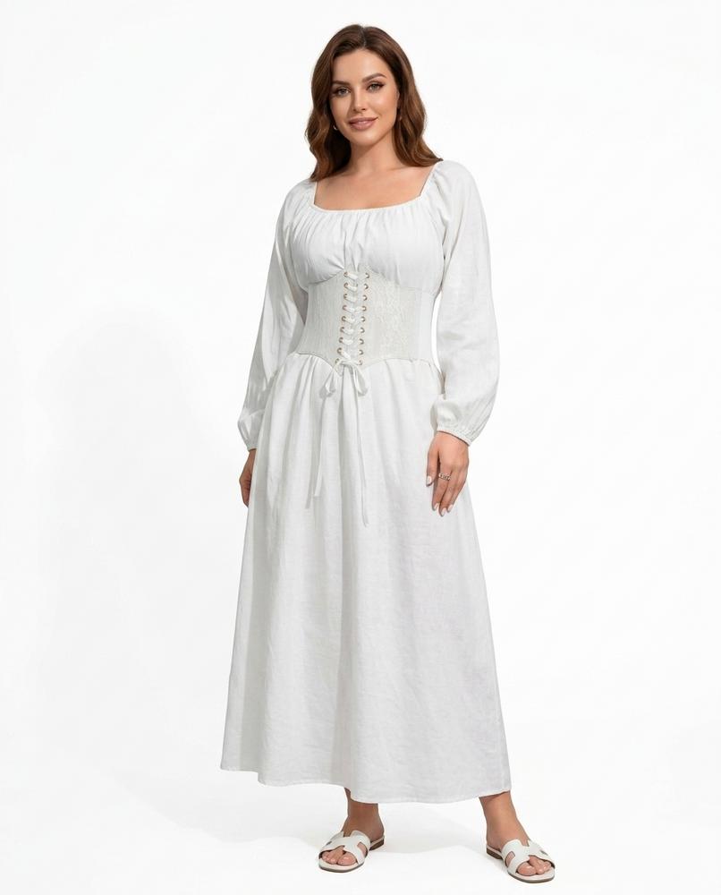 Heidi Outlet - Tamar | Langärmeliges Geschnürtes Kleid Damen