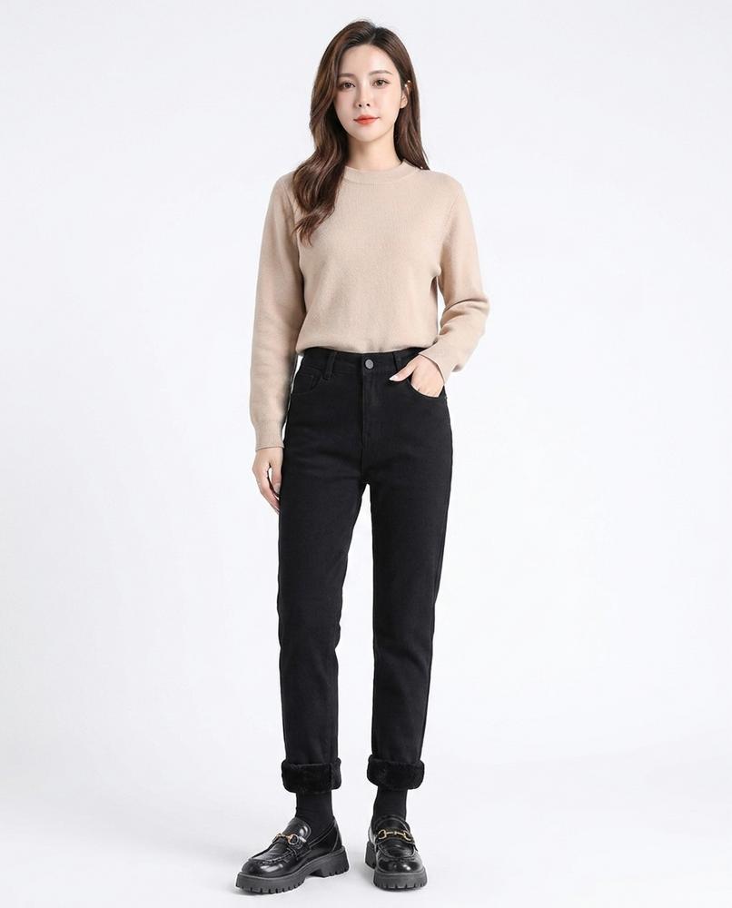Heidi Outlet - Nihal | Gefütterte Hochtaillierte Hose Damen
