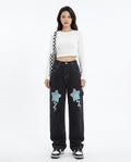 Heidi Outlet - Midan | Weitgeschnittene Applizierte Hose Damen