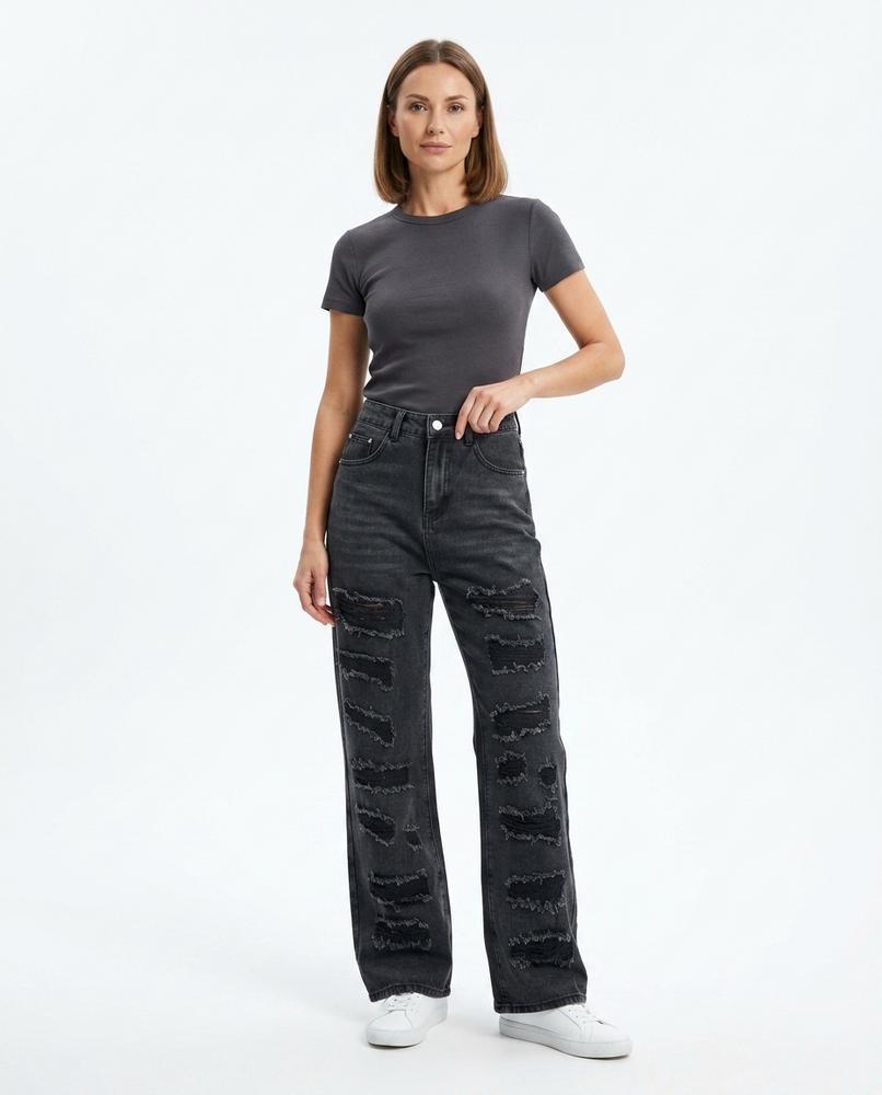 Heidi Outlet - Vidar | Zerrissene Weitgeschnittene Hose Damen