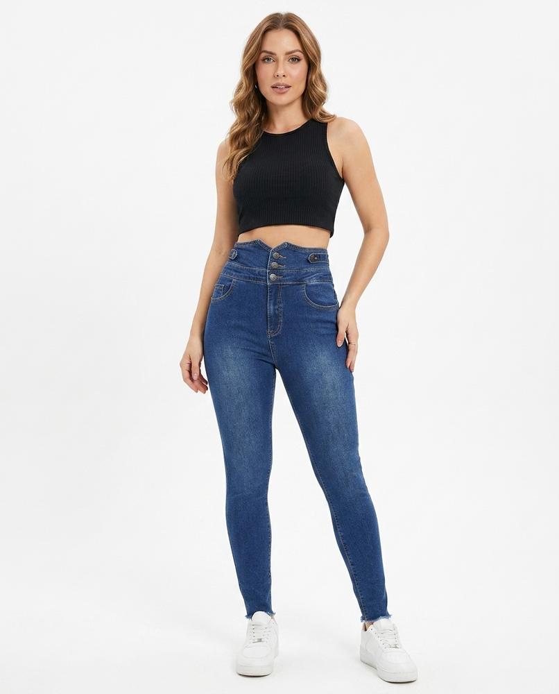 Heidi Outlet - Nilar | Hochgeschnittene Schmalgeschnittene Hose Damen