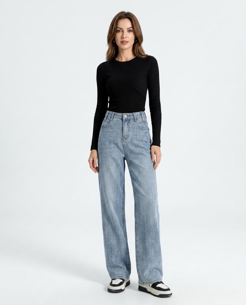 Heidi Outlet - Satal | Hochsitzende Weitgeschnittene Hose Damen