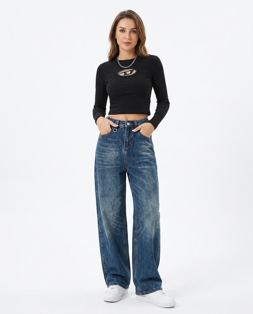 Heidi Outlet - Sasan | Gewaschene Weitgeschnittene Hose Damen