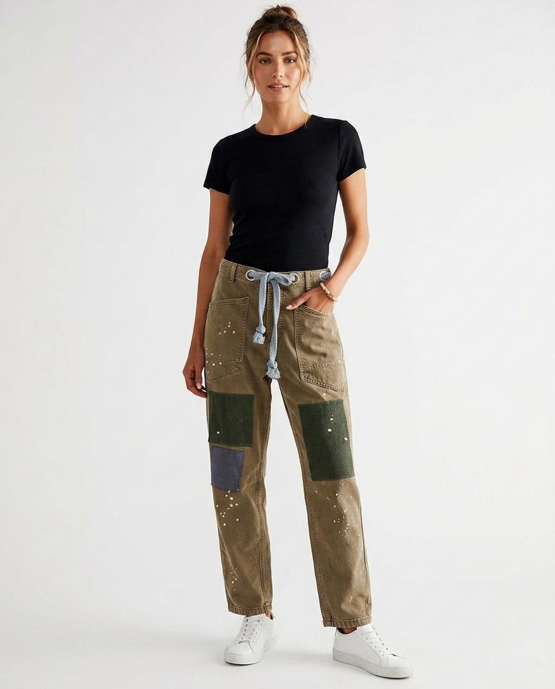 Heidi Outlet - Tanal | Geflickte Lockere Hose Damen