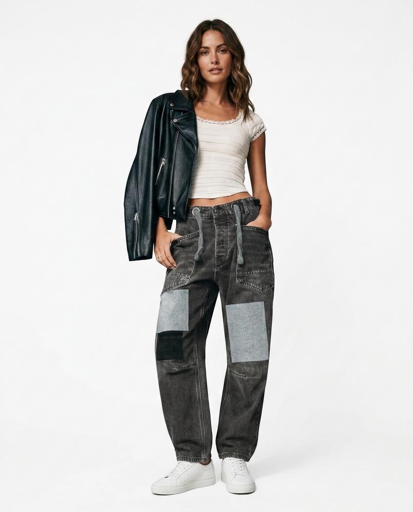 Heidi Outlet - Tanal | Geflickte Lockere Hose Damen