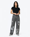 Heidi Outlet - Mavar | Bedruckte Weit geschnittene Hose Damen