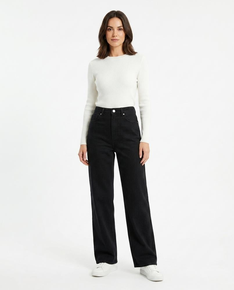 Heidi Outlet - Nirev | Hochgeschnittene Gerade Hose Damen