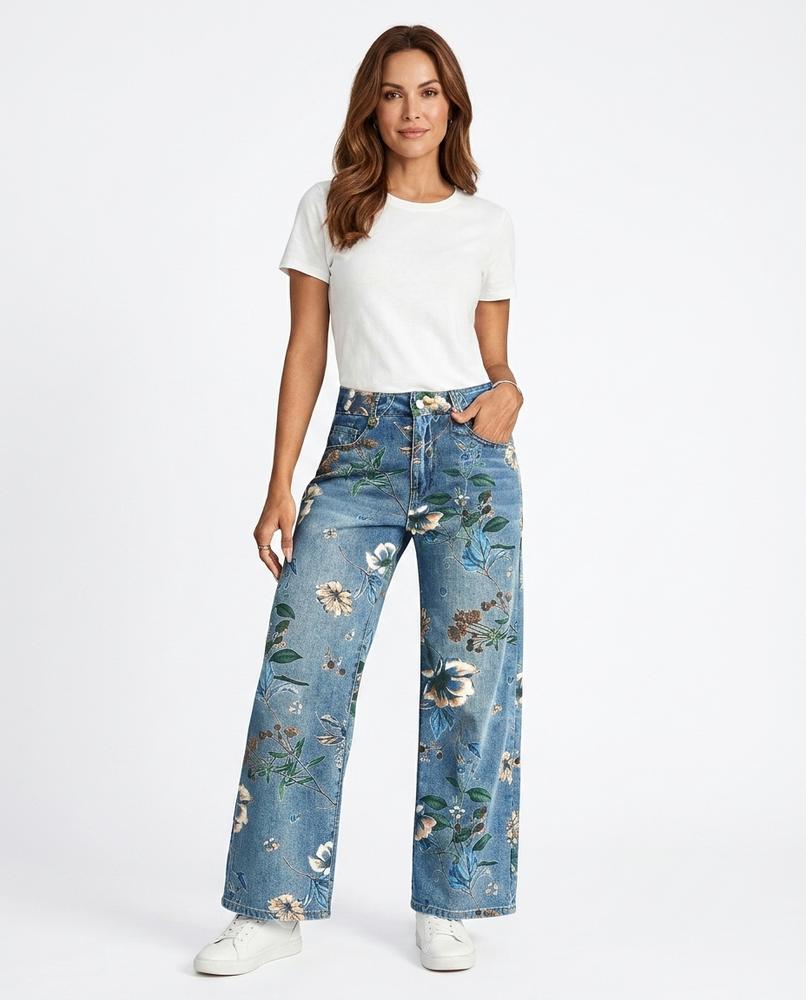 Heidi Outlet - Semor | Gemusterte Gerade Hose Damen