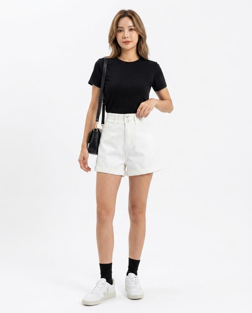 Heidi Outlet - Nomin | Hochgeschnittene Gewaschene Hose Damen