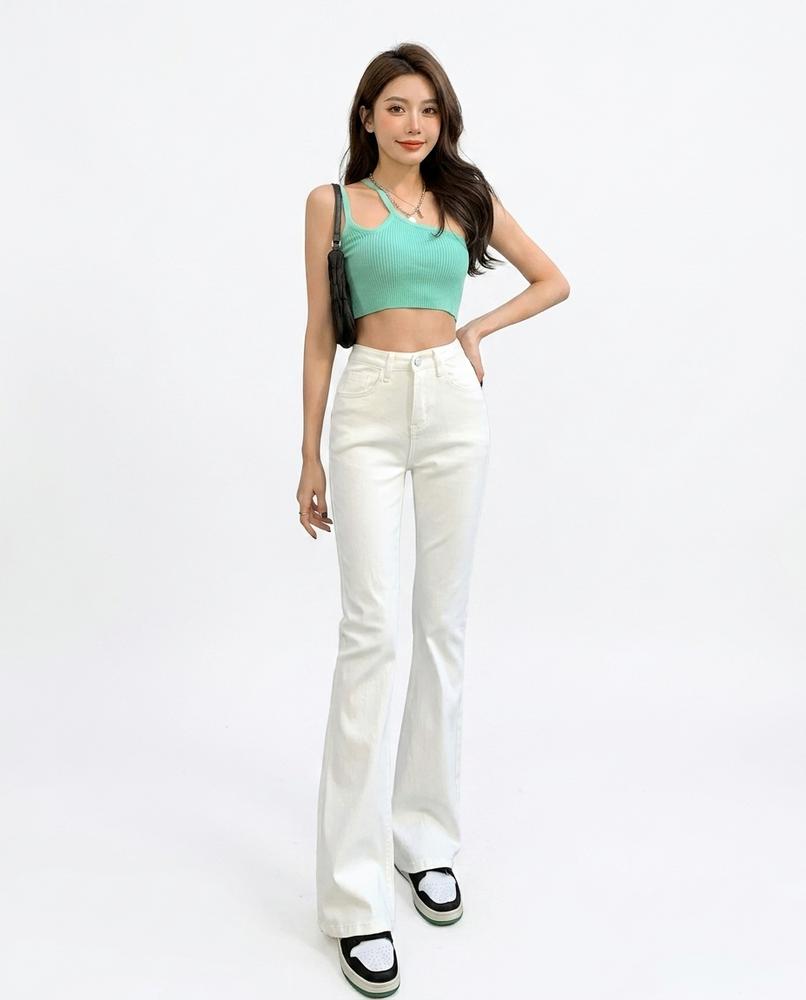 Heidi Outlet - Alsin | Ausgestellte Hochgeschnittene Hose Damen
