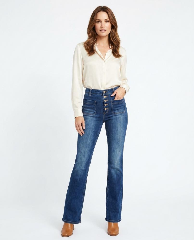 Heidi Outlet - Lalom | Hochgeschnittene Ausgestellte Hose Damen