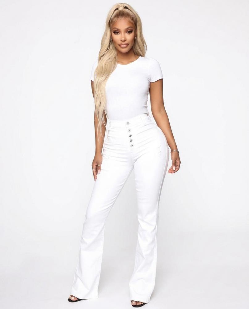 Heidi Outlet - Lalom | Hochgeschnittene Ausgestellte Hose Damen