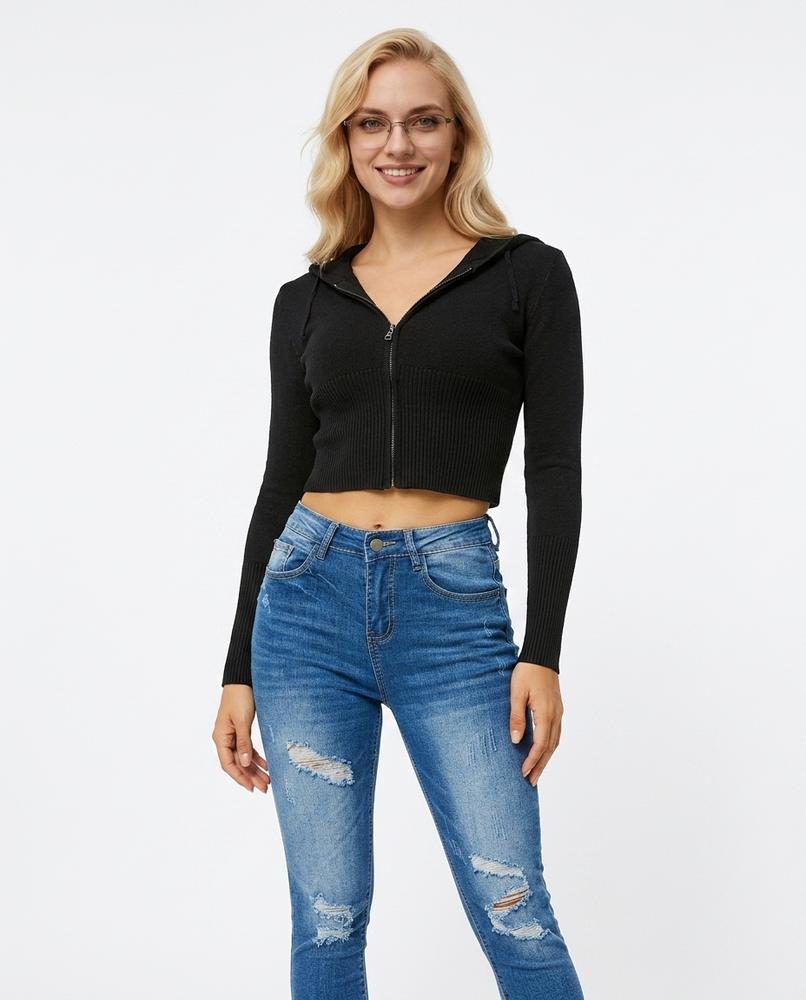 Heidi Outlet - Cosin | Hochgeschnittene Gerissene Hose Damen