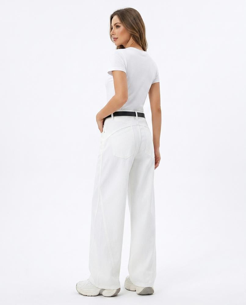 Heidi Outlet - Ranav | Hochtaillierte Weitgeschnittene Hose Damen