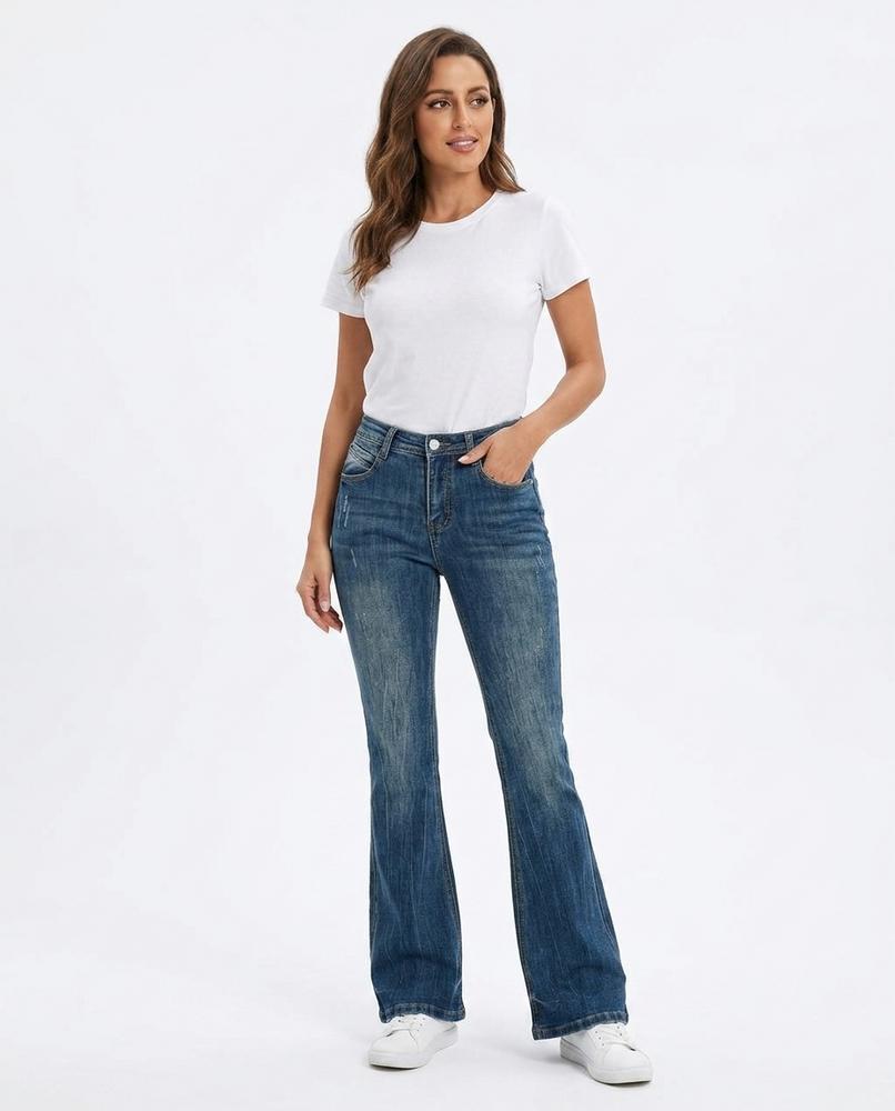 Heidi Outlet - Matal | Hochsitzende Ausgestellte Hose Damen