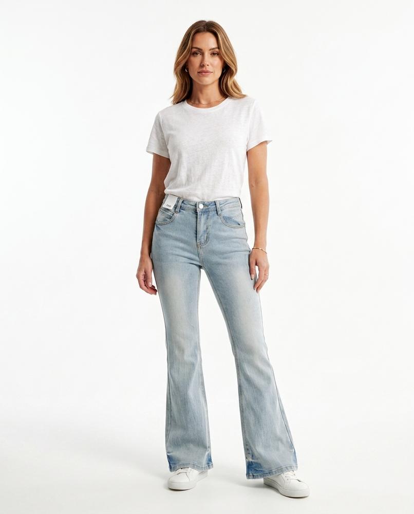 Heidi Outlet - Matal | Hochsitzende Ausgestellte Hose Damen