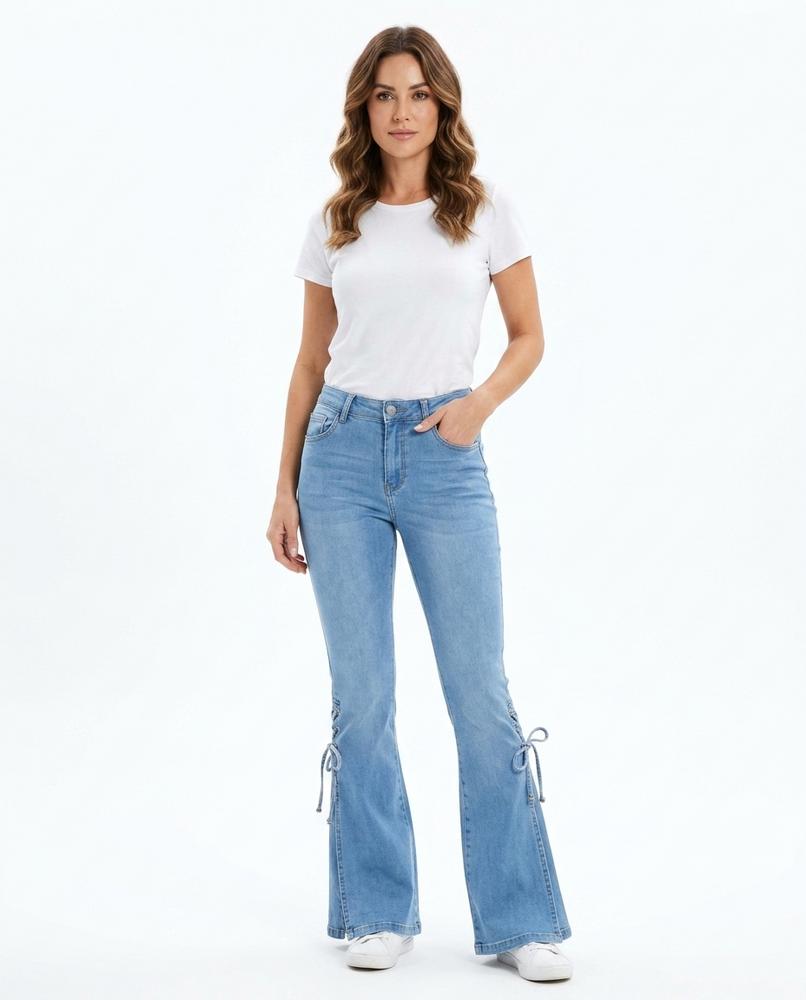 Heidi Outlet - Mitir | Ausgestellte Geschnürte Hose Damen
