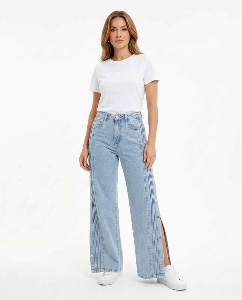 Heidi Outlet - Losan | Verzierte Weitgeschnittene Hose Damen