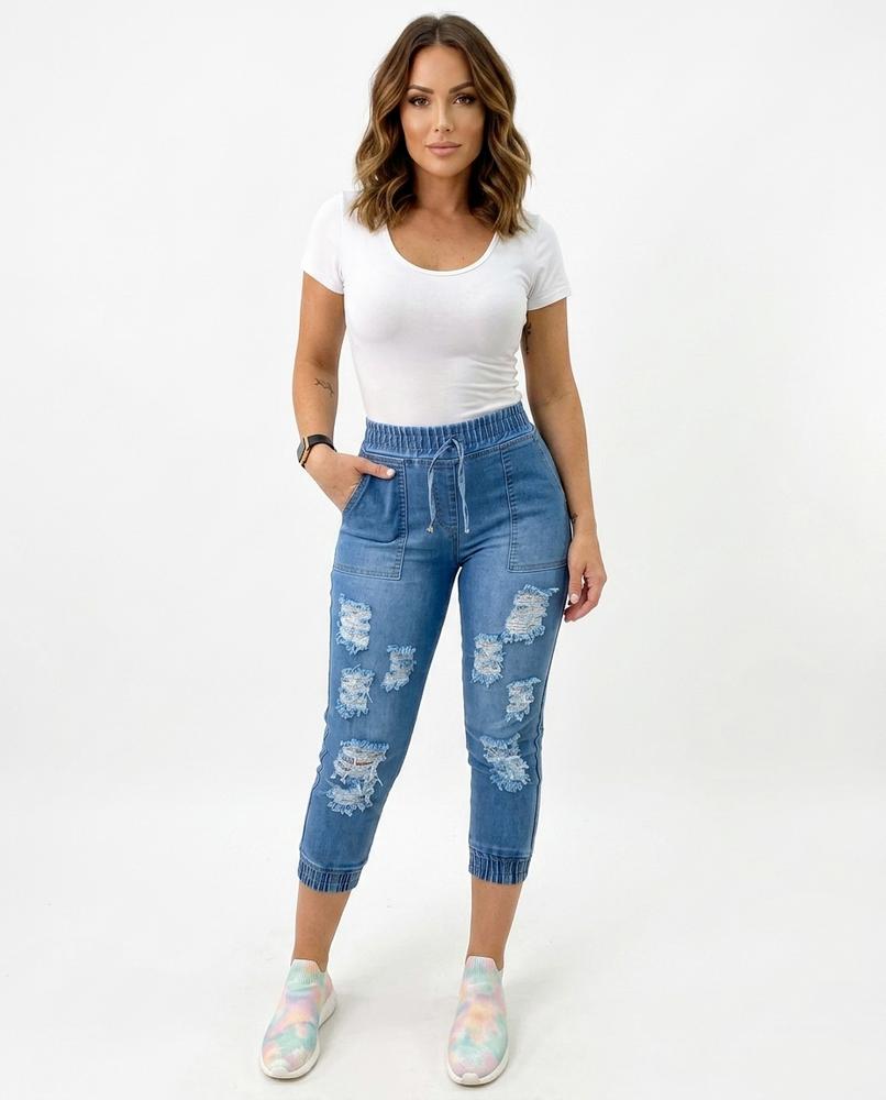 Heidi Outlet - Almer | Zerrissene Elastische Hose Damen