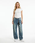 Heidi Outlet - Leron | Weitgeschnittene Gewaschene Hose Damen