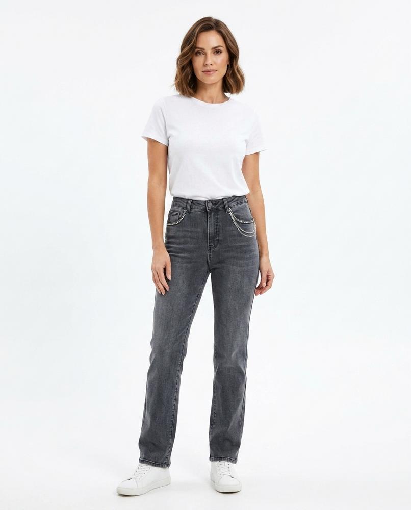 Heidi Outlet - Niven | Verzierte Gerade Hose Damen