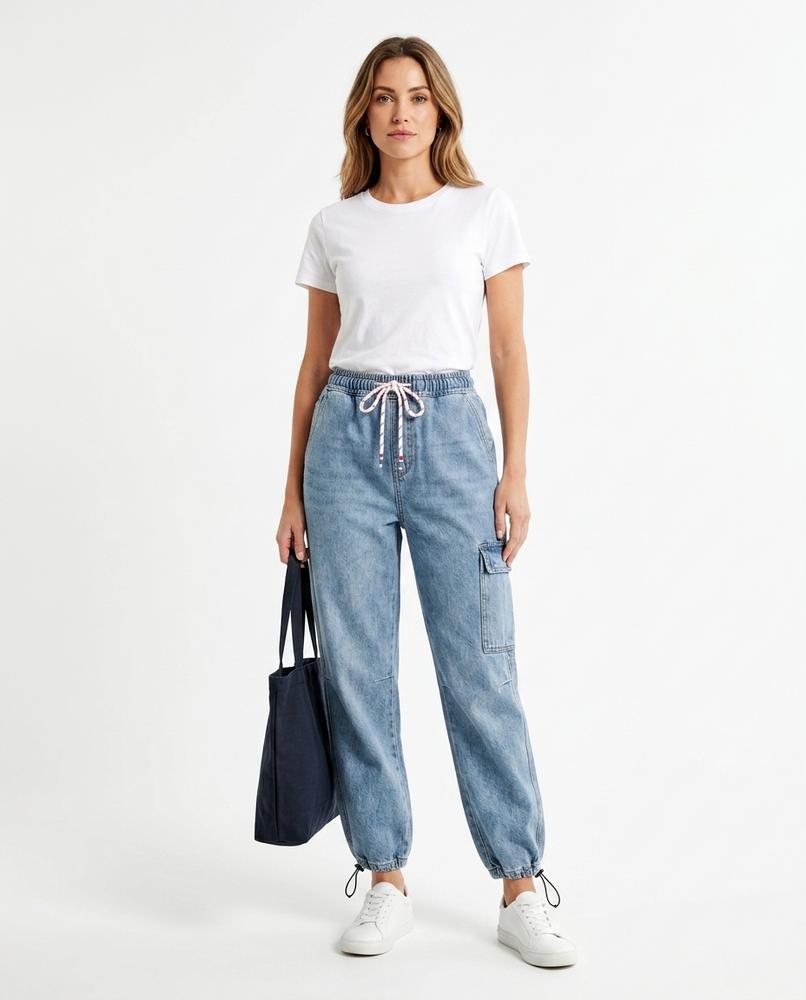 Heidi Outlet - Marev | Elastische Aufgesetzte Hose Damen
