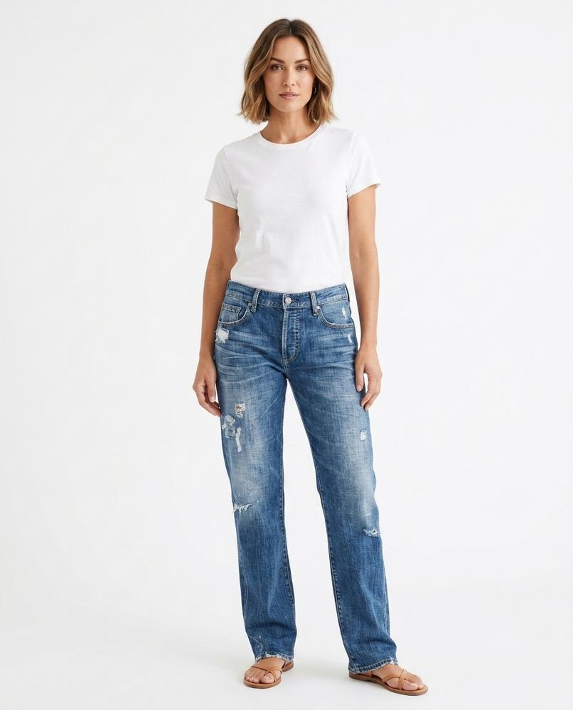 Heidi Outlet - Samer | Zerrissene Verwaschene Hose Damen