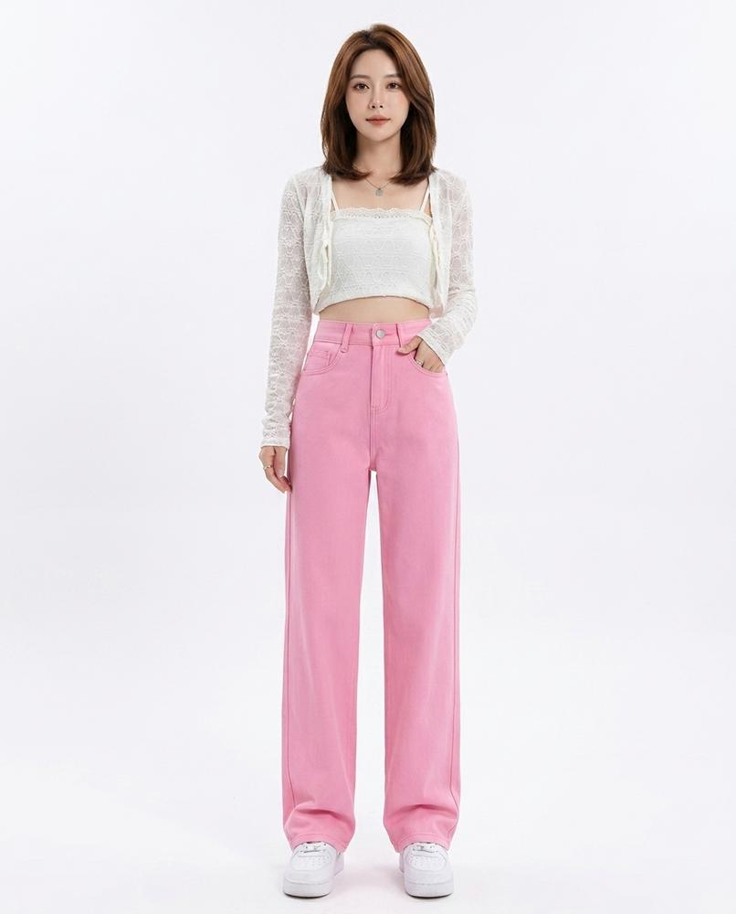 Heidi Outlet - Lymar | Weitgeschnittene Einfarbige Hose Damen